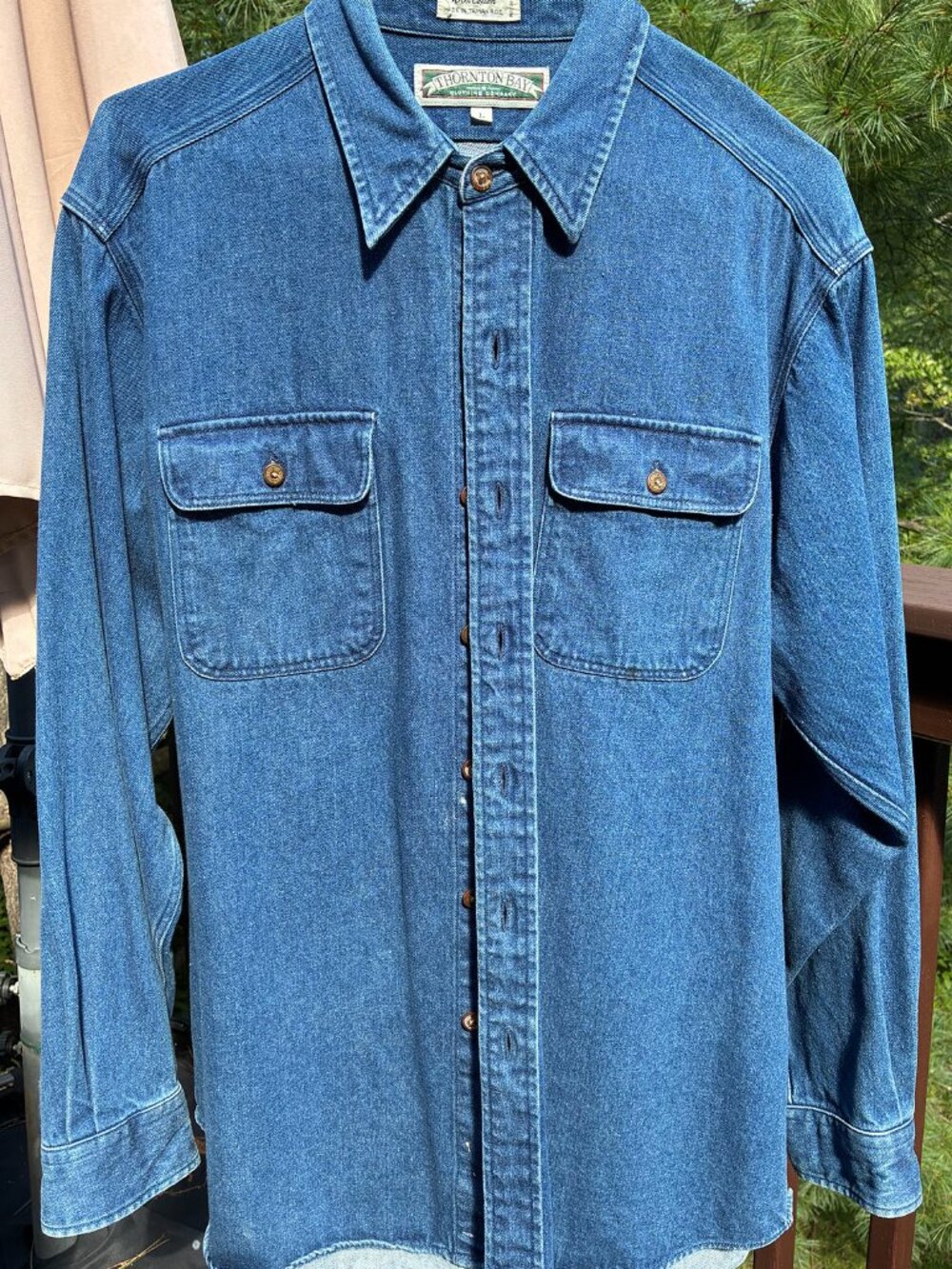 Thorton Bay Denim Shirt, Large, 100% Cotton